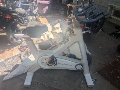 MYX Fitness Stationary Indoor Cycling Exercise Bike - White