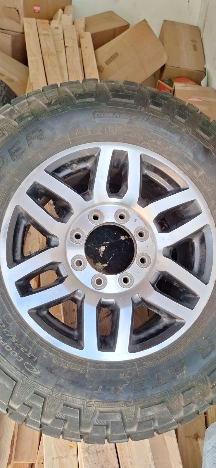F350 Rims/tires/hub cabs and spacers