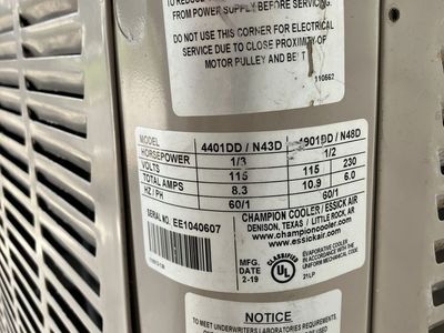 Champion Cooler/Essick Air Evaporative Cooler Model 4401DD