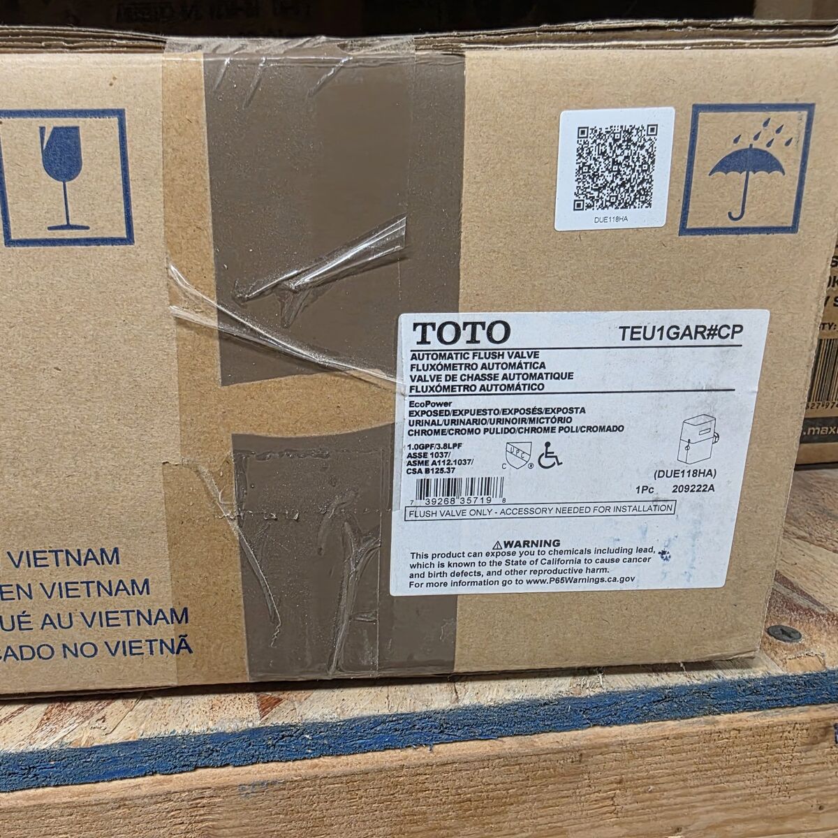 TOTO TEU1GAR#CP EcoPower Urinal Flush Valve