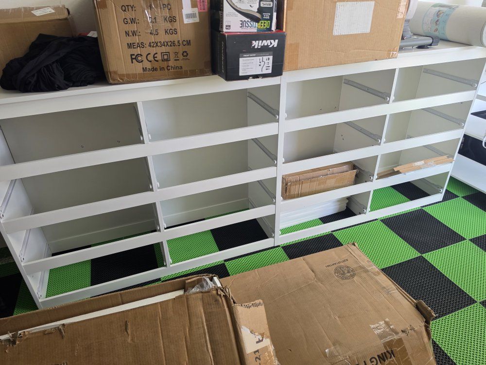 White Modular Dresser Frame Storage Unit - Unassembled