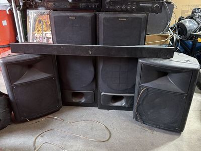 Vintage Home Audio & PA Speaker Bundle - Pioneer, Bose, Yamaha Receivers & Speakers