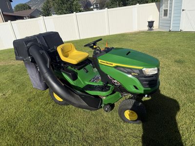 (New) John Deere S100 Riding Lawnmower w/ Bagger