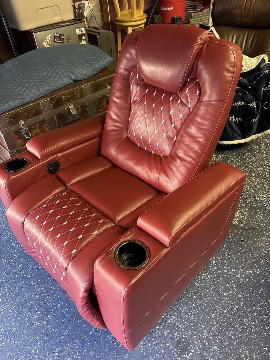 Like New Leather Power Recliner