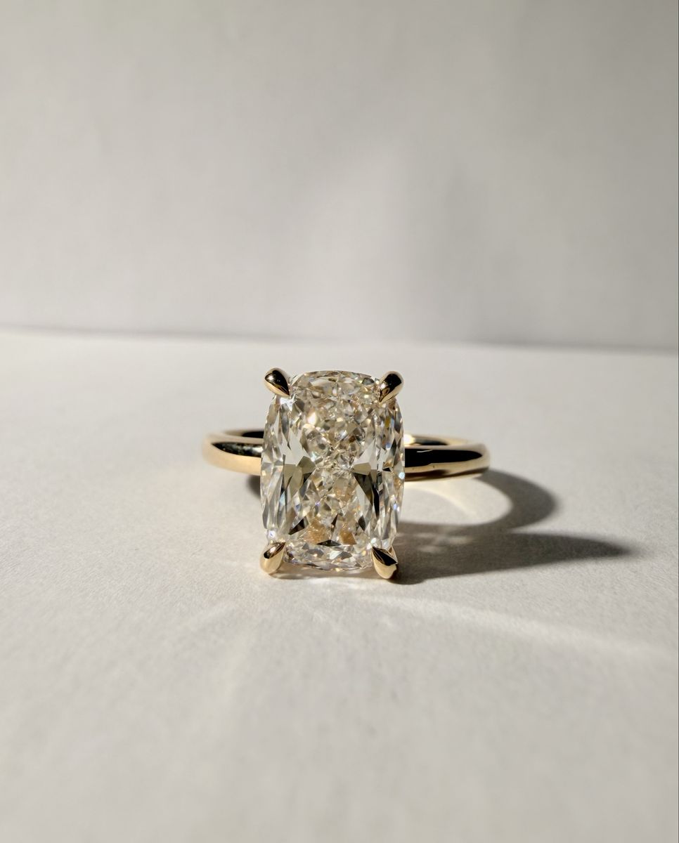 Elongated Cushion Cut Lab Grown Diamond Ring