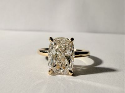 Elongated Cushion Cut Lab Grown Diamond Ring