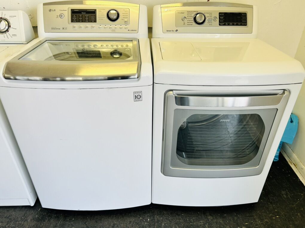 Lg WaveForce Electric Steam Top Load Set