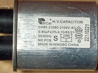 High Voltage Capacitor 0.80uF 2100V AC 50/60Hz,