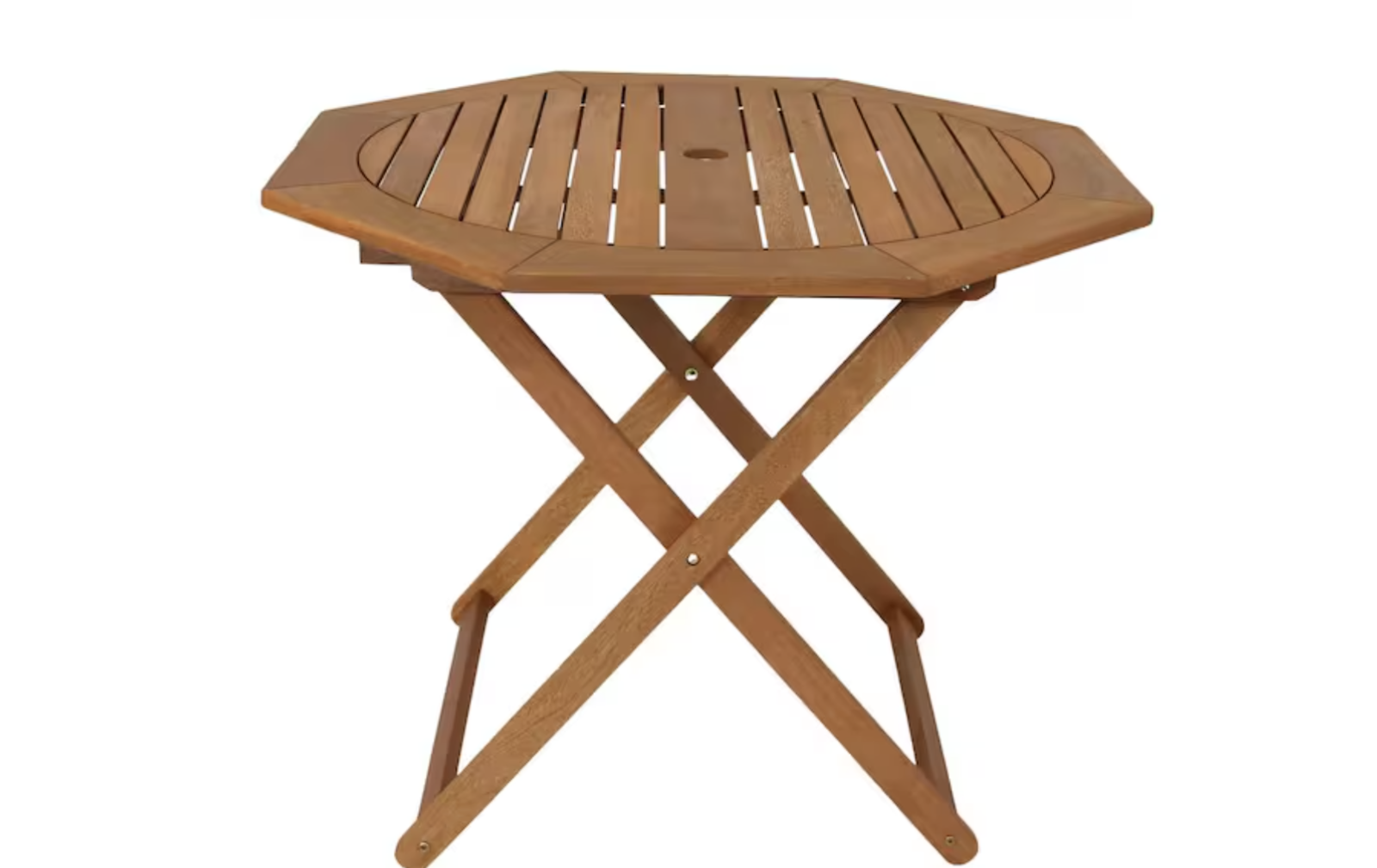 New in box, 36" Meranti Teak Oil Octagon Wood Outdoor Folding Patio Table
