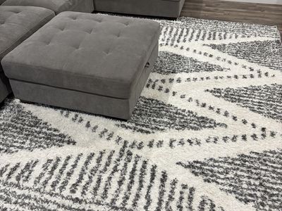 Bazaar Gray Deluxe Shag Area Rug - 7 ft 10 in x 10 ft 3 in, Stain & Fade Resistant