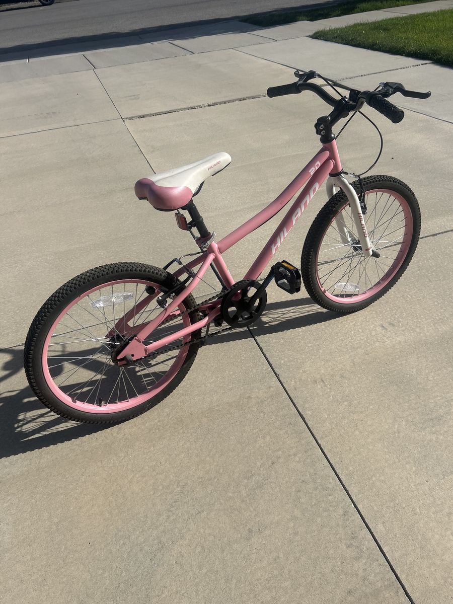 Hiland 2.0 Pink Kids Mountain Bike - 20-inch Wheels, Single Speed
