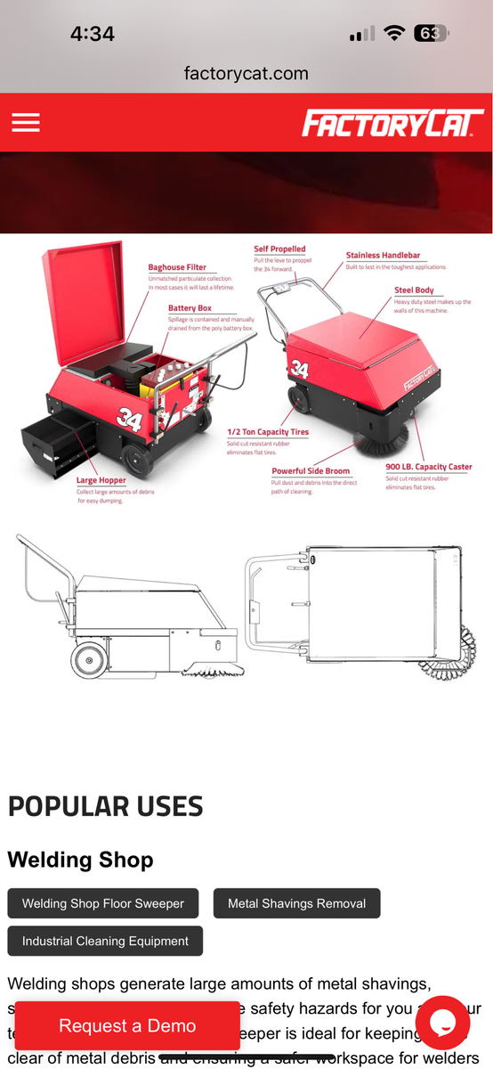 Sweeper 34 factory cat