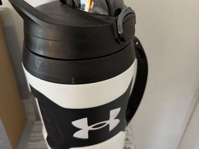 Under Armour Black/White Water Bottle Jug with Handle - Sport Hydration