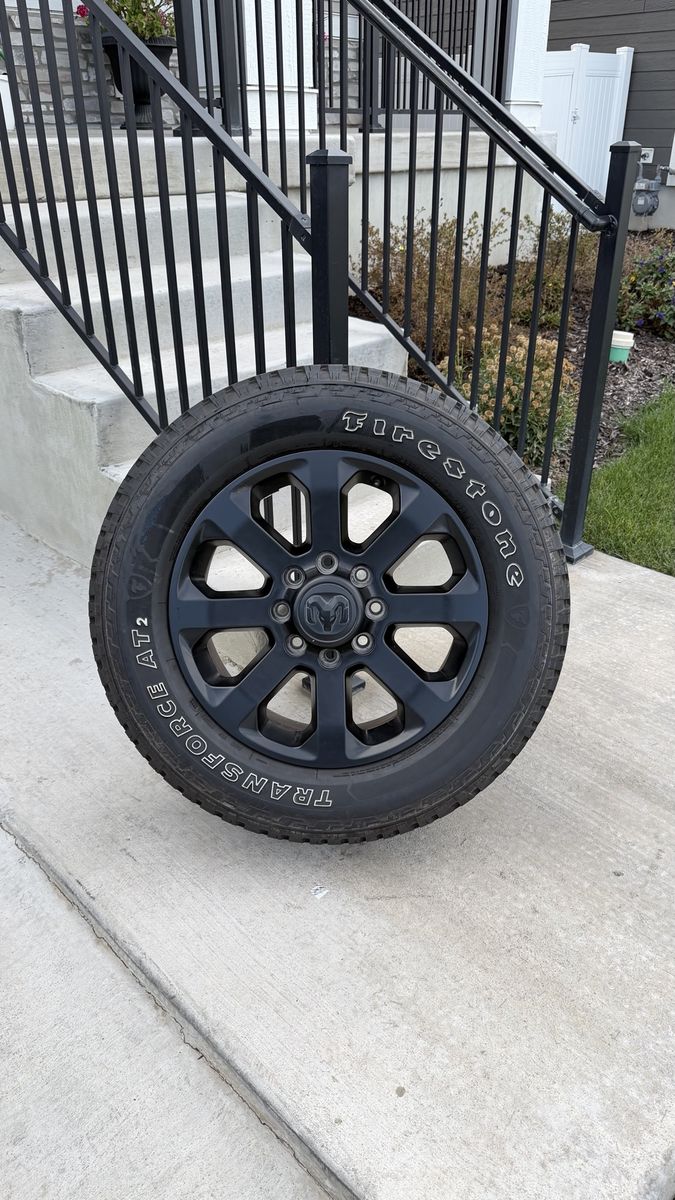 Dodge Ram 3500 Rims and Tires 285/60R20 Firestone Transforce Load E