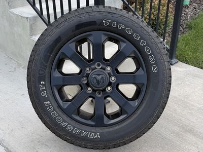 Dodge Ram 3500 Rims and Tires 285/60R20 Firestone Transforce Load E