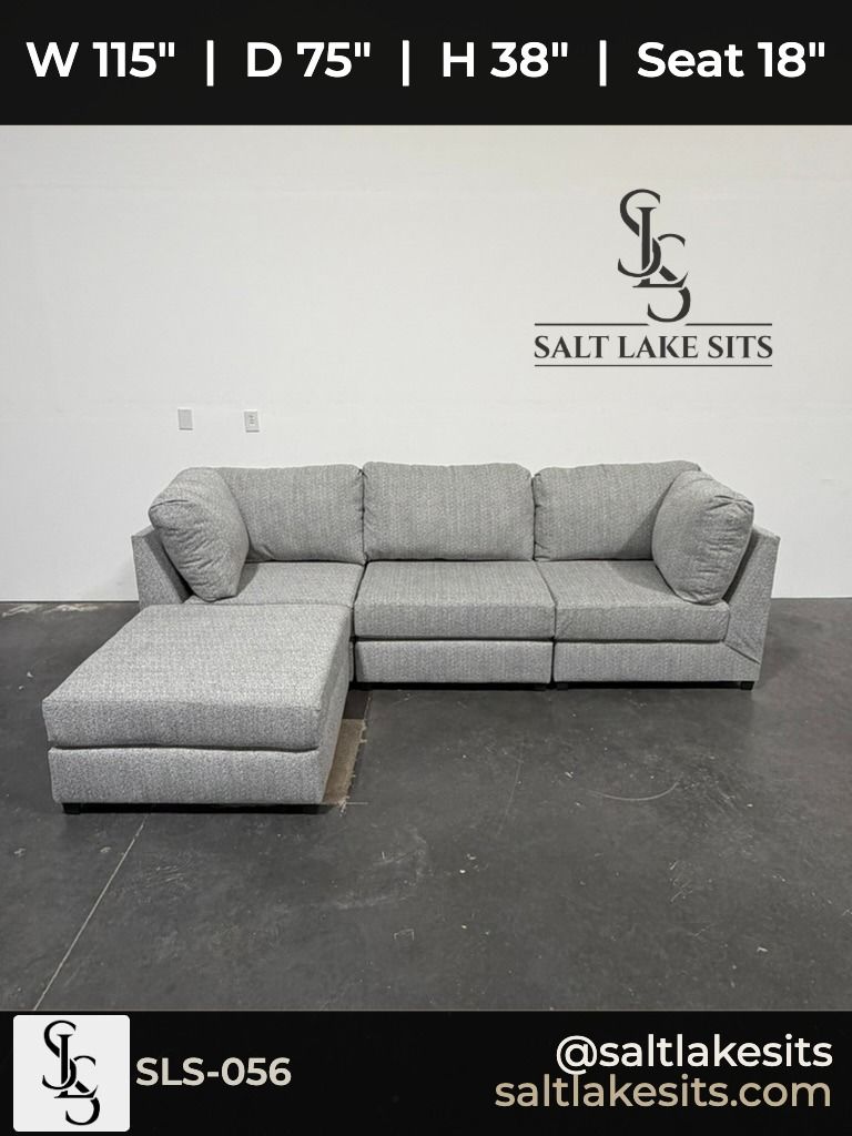 Custom Utah-Built Modular Sectional — Ashfield Graphite
