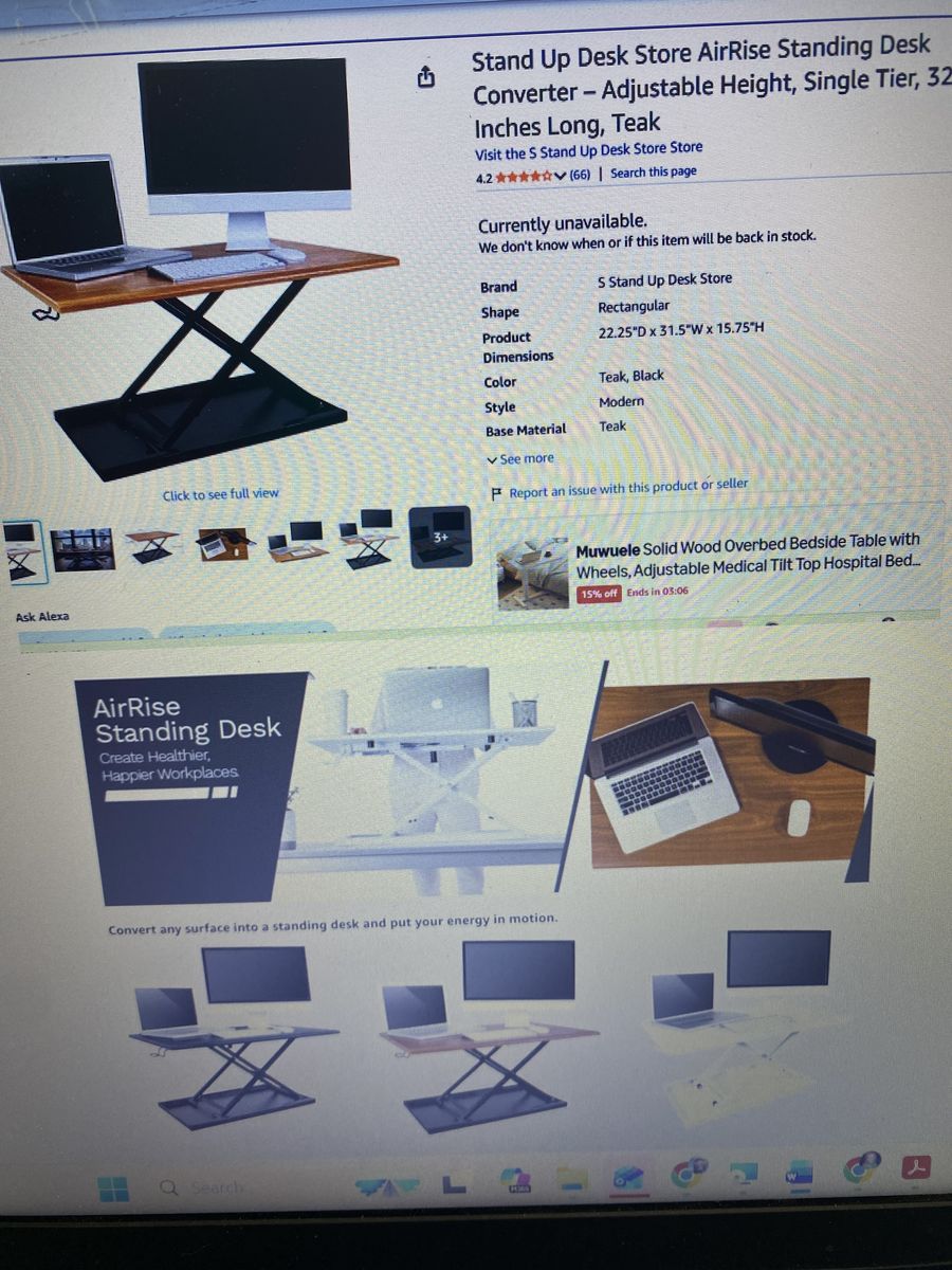 Stand up desk riser