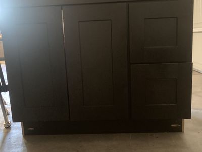Black Bathroom Vanity Cabinet 36in W - New, Ready to Install