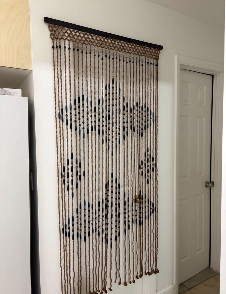 Vintage hand made beaded curtain