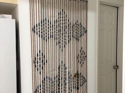 Vintage hand made beaded curtain