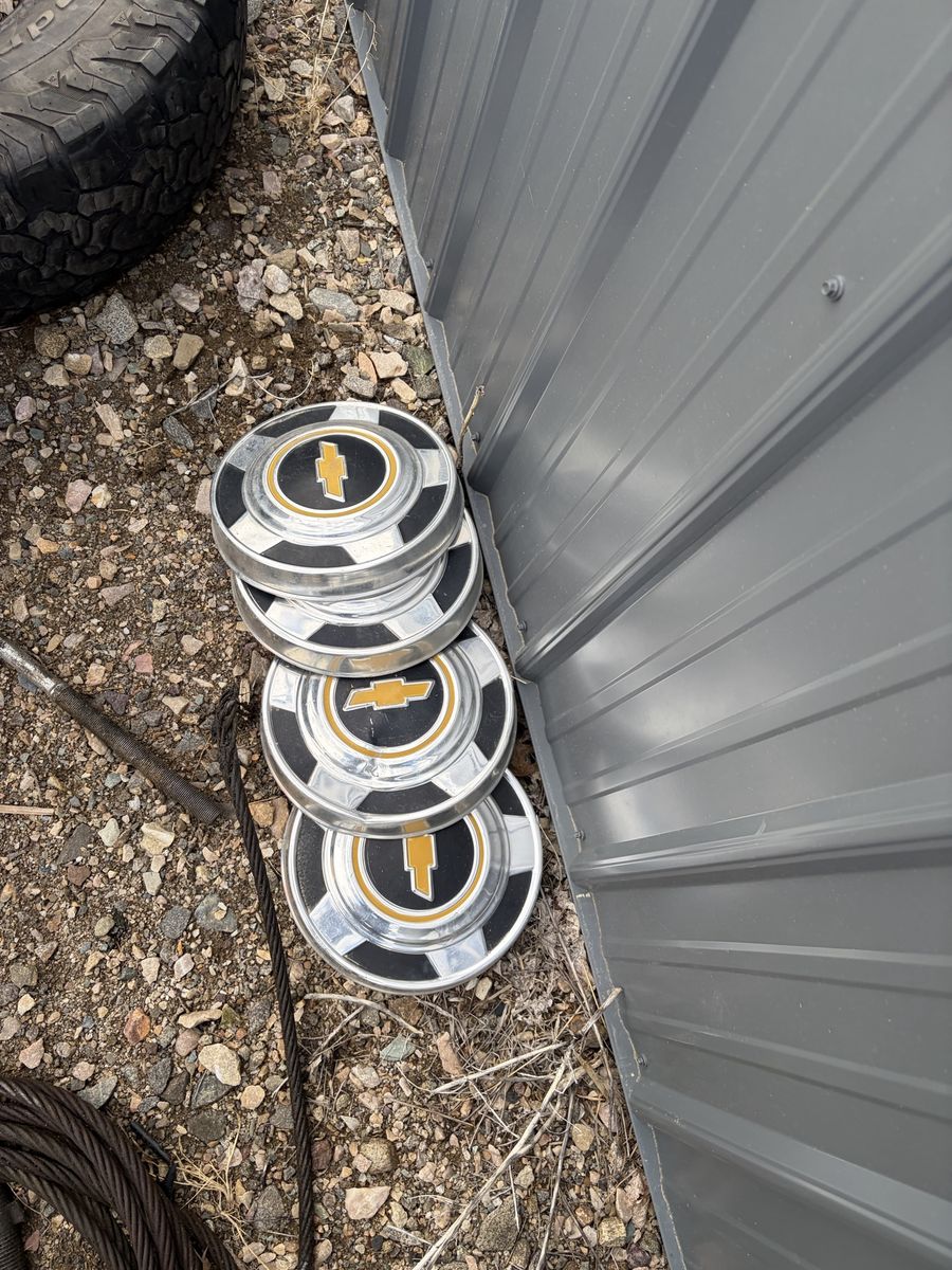 Old Chevy hubcaps