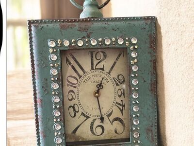 Paris metal Rectangular Clock