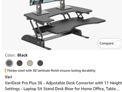 Veri desk 36" Pro Plus Adjustable Height Desk