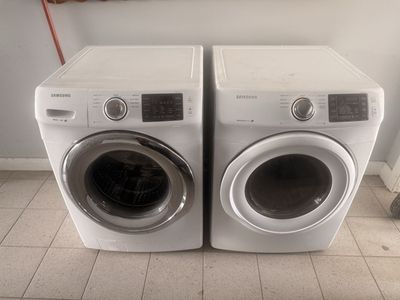 Samsung Front Load Washer & Electric Dryer Set - White, Used, Great Condition