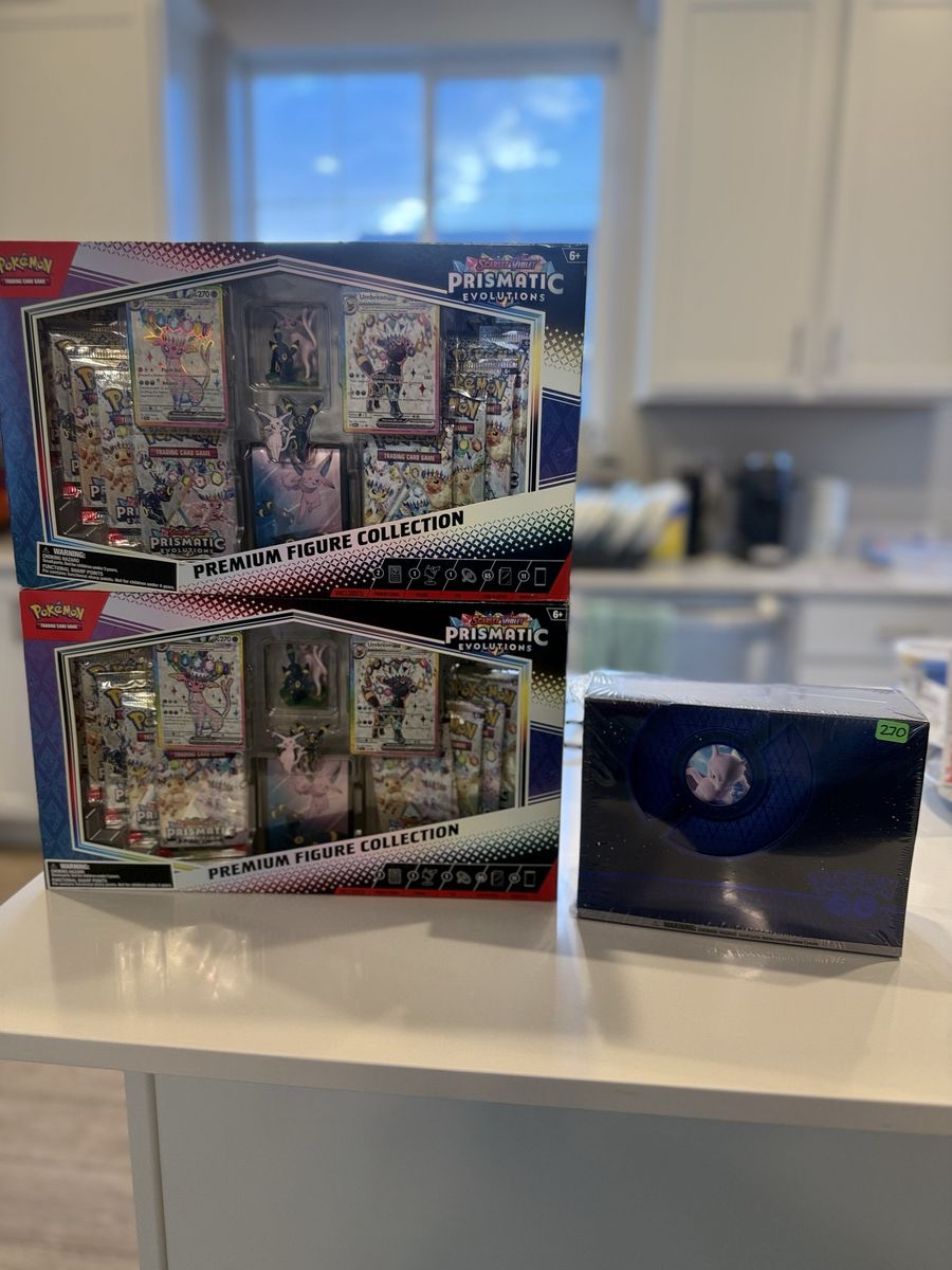 Prismatic figure collection & Pokemon go PC ETB