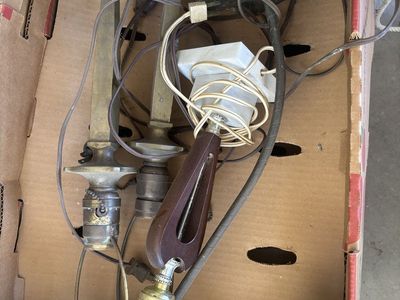 4 antique brass lamps $25/all