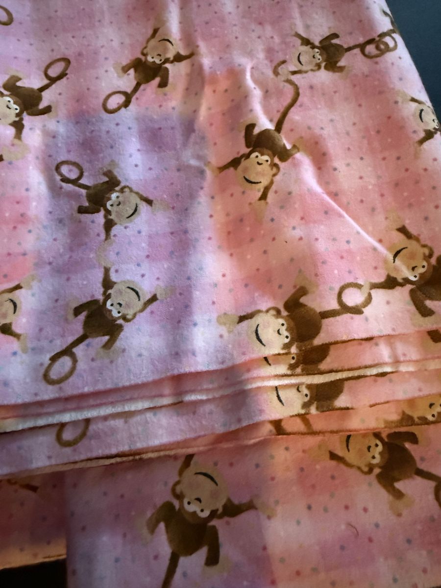 Fabulous flannel Monkey Fabric 7 yards