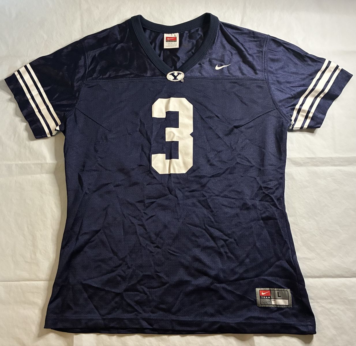 Vintage Nike BYU Cougars #3 Football Jersey – Youth L 10/12 – Van Noy Era