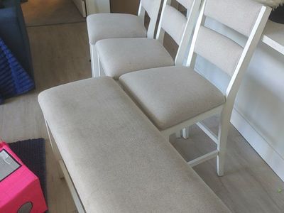 RC Willey White kitchen chairs