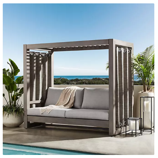 Brand New! 2 Available Grey/Silver Cahaba Day Lounger Outdoor Patio Set
