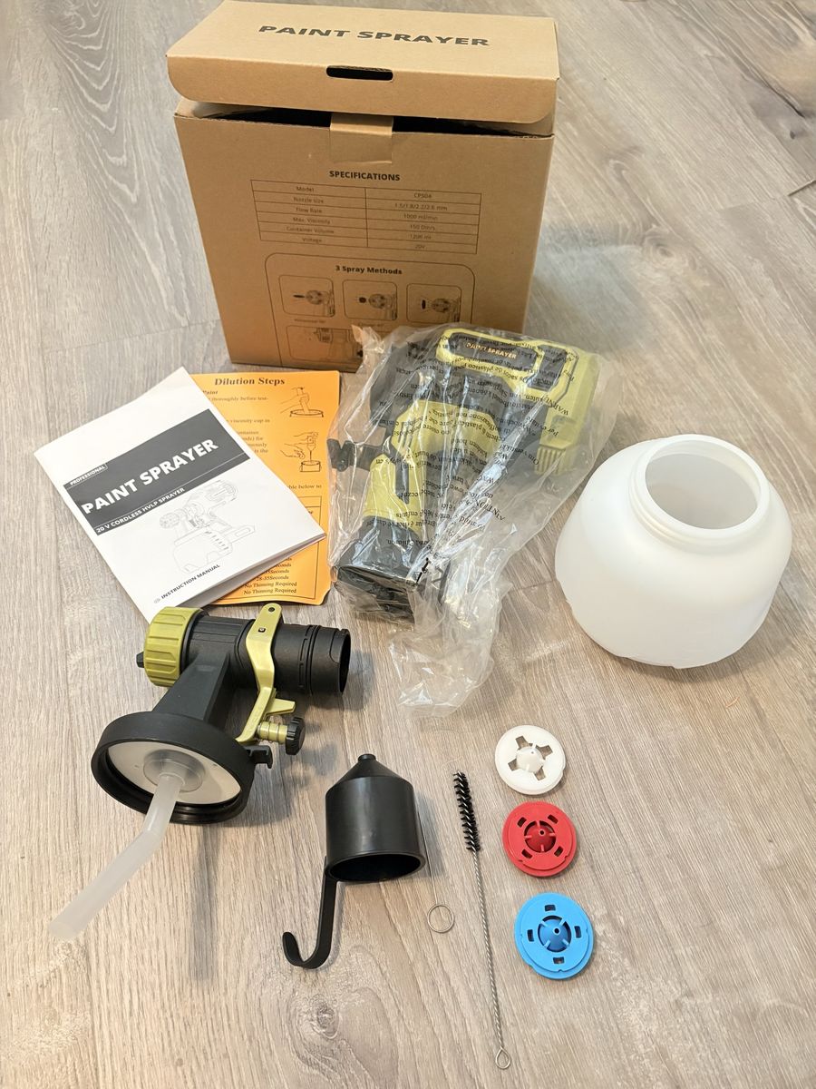 Cordless Paint Sprayer 20V HVLP with Accessories and Box—BRAND NEW