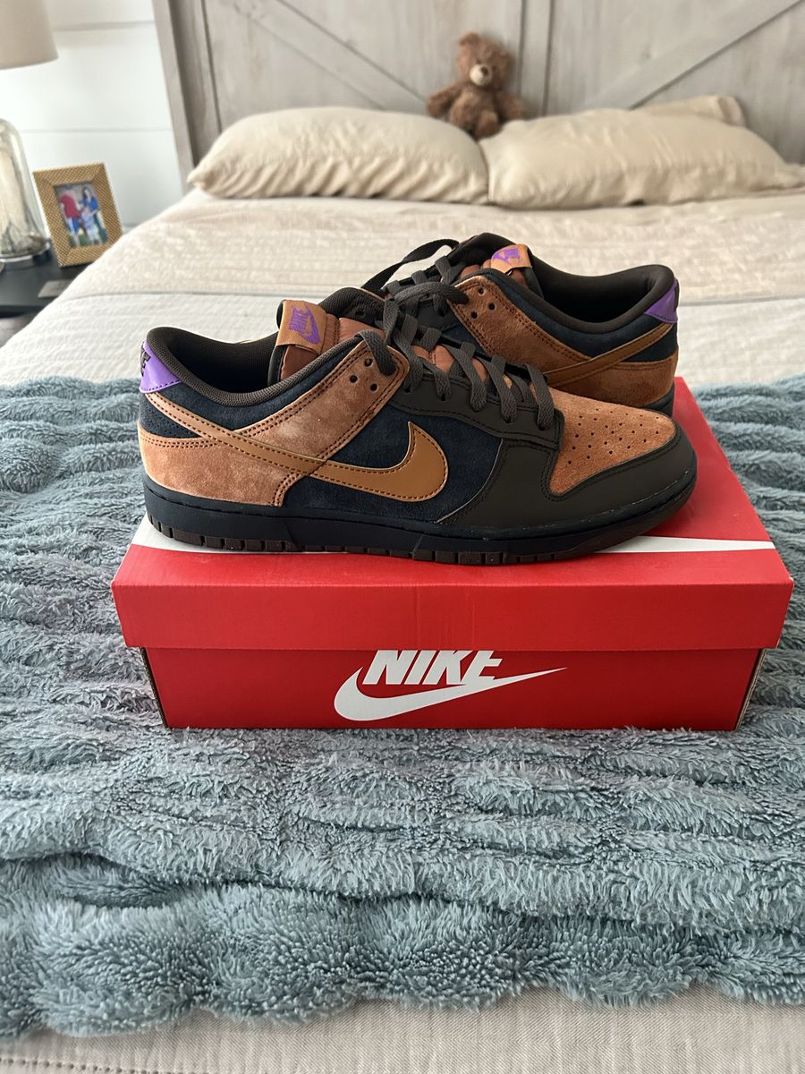 Nike Dunk Low Retro Velvet Brown and Dark Curry Size 10 with Box