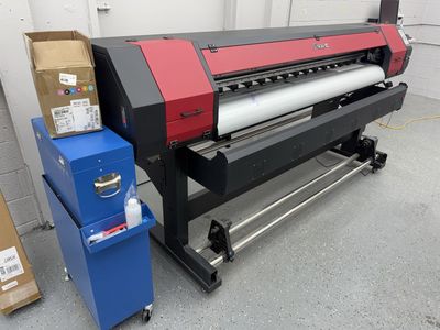 Large Format Eco Solvent Printer - Red & Black, Excellent Condition 1.8 m
