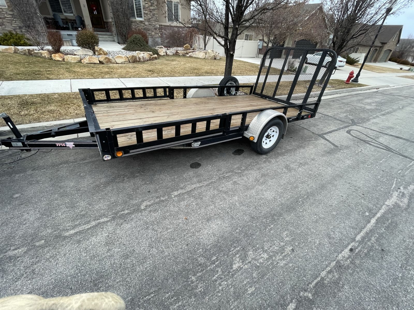 PJ Utility Trailer 77" x 14' – Heavy Duty, Single Axle (Model U7)