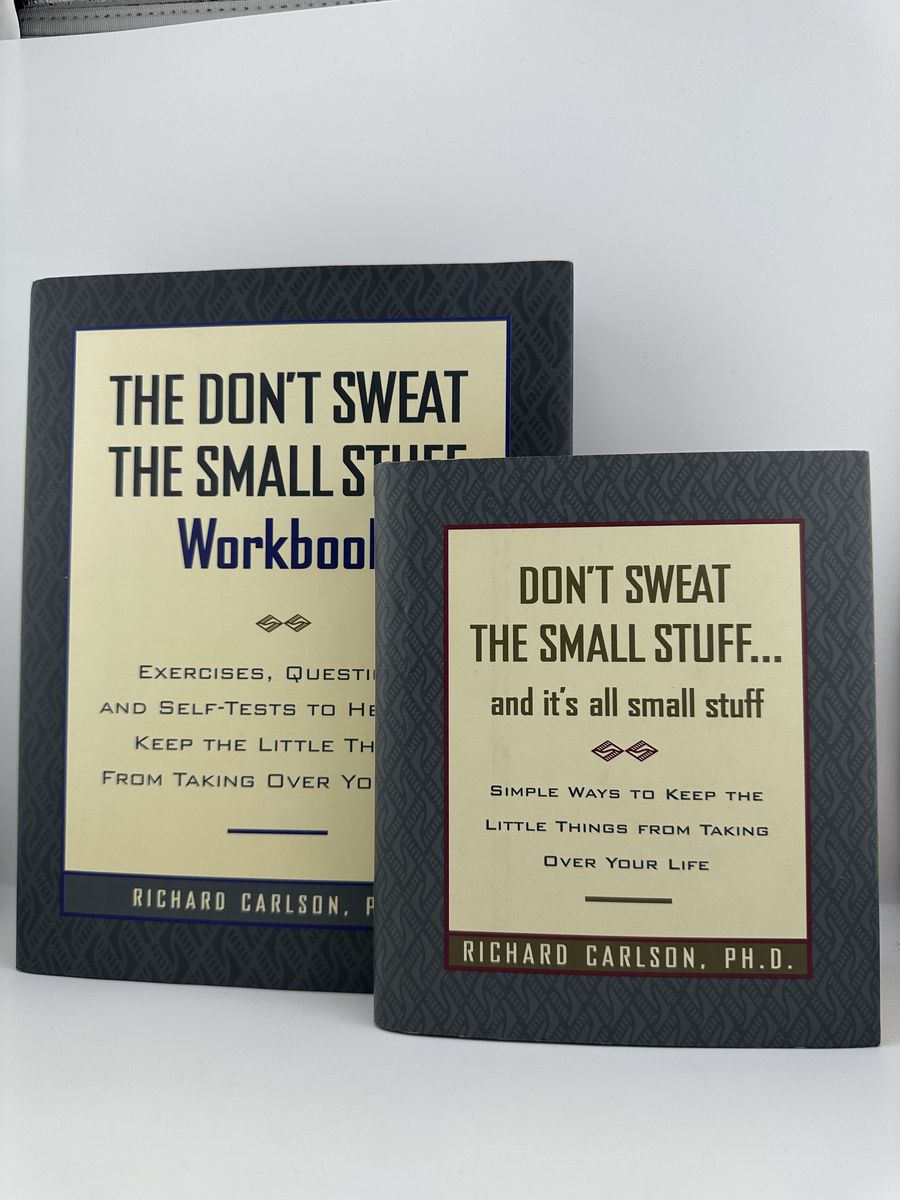 Dont Sweat the Small Stuff Book + Workbook Richard Carlson PB Self Help Lot