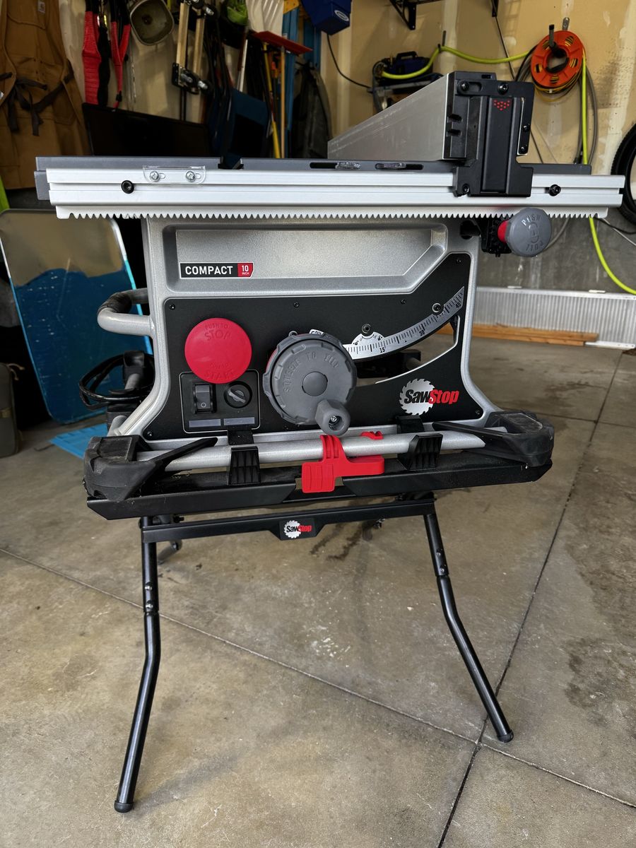 Like New - SawStop Compact 10-Inch Table Saw with Safety System with Stand