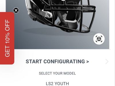 LS2 Youth Composite Shell Premium Football Helmet - Black, Size Large (20.125"-21.125")