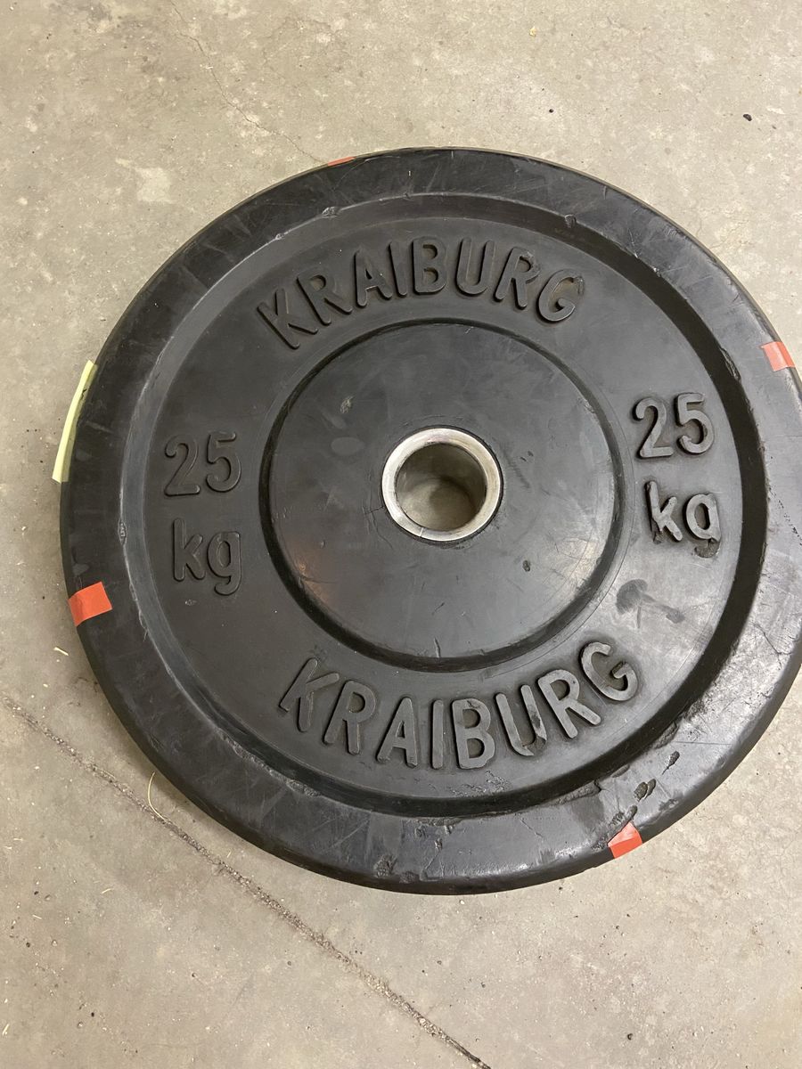 Kraiburg bumper plate, 25kg/55lb