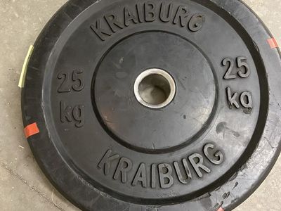 Kraiburg bumper plate, 25kg/55lb