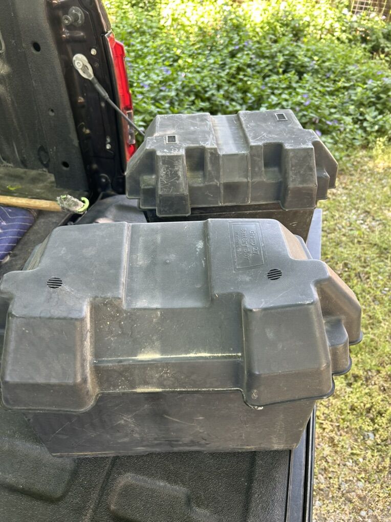 Two RV Battery Boxes