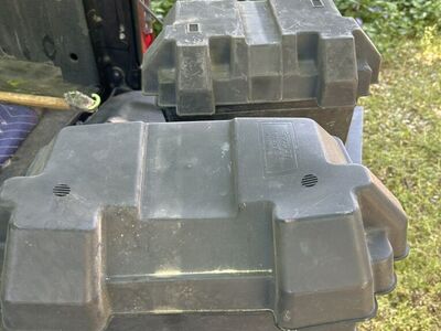 Two RV Battery Boxes
