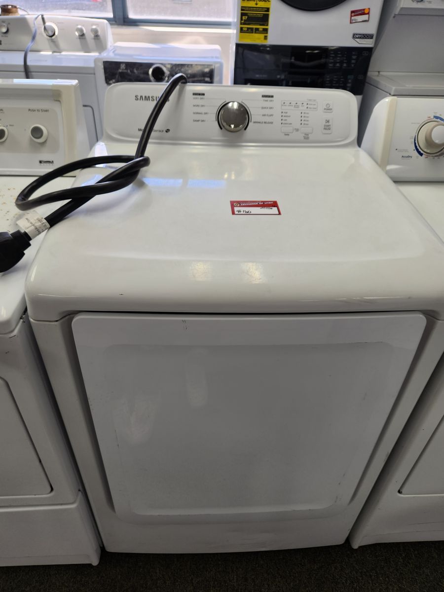 Samsung White Electric Dryer with Sensor Dry Technology