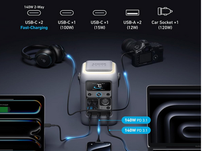 Brand new Anker SOLIX C300X DC Power Bank Station, Outdoor 288Wh Portable Power Station