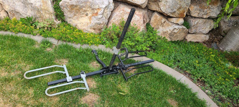 hitch mount bike rack, holds 2, fits every hitch