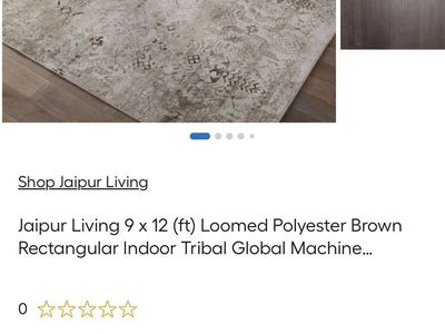 Jaipur 9x12 Brown Loomed Polyester Rug