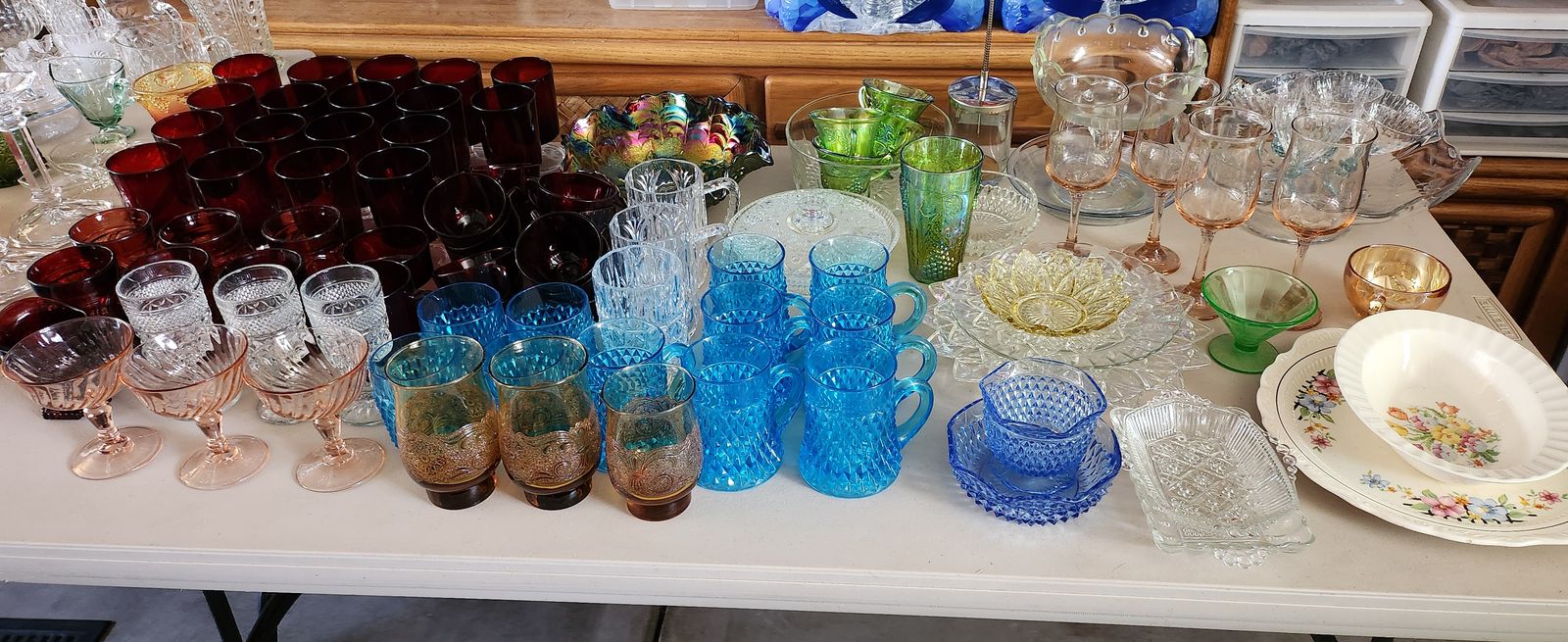 Carnival Glass and Depression Glass for sale.
